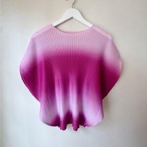 Sezane Pink Ombre Pleated Top